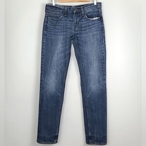 American Eagle Men's Slim Jeans Dark Blue Denim Fade 100% Cotton Size  30 X 34